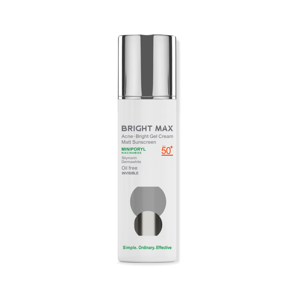 ژل کرم ضد آفتاب مات SPF50 پوست چرب و مستعد آکنه برایت مکس آکنه-برایت ۵۰ میلی‌لیتر