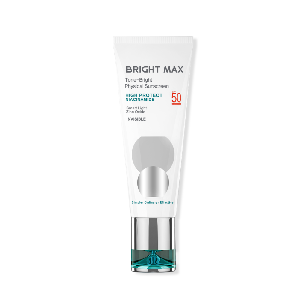 کرم ضد آفتاب فیزیکال بی‌رنگ SPF50 برایت مکس تن-برایت ۴۰ میلی‌لیتر