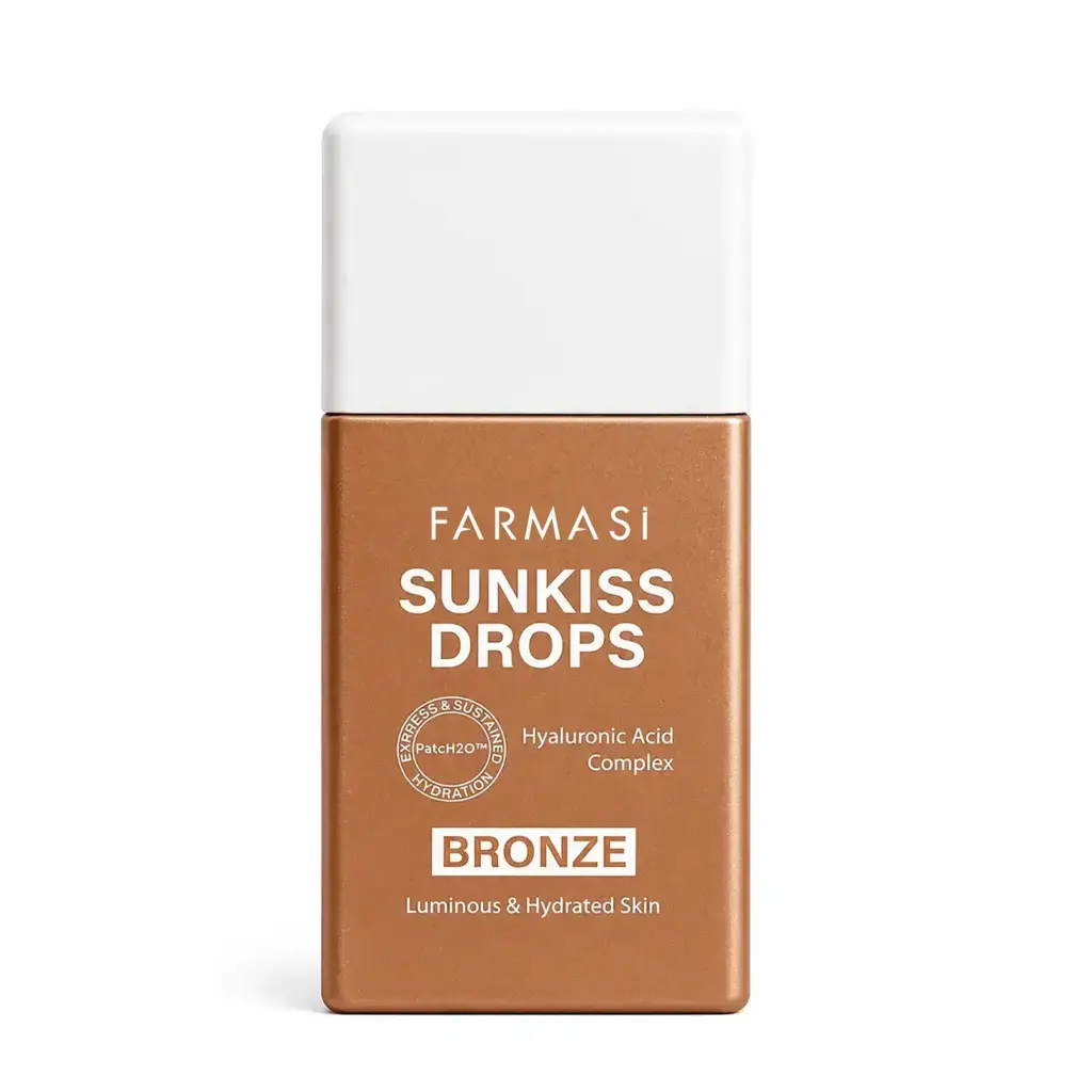 قطره برنزه‌کننده صورت هیالورونیک اسید فارماسی Sunkiss Drops ۳۰ میلی‌لیتر