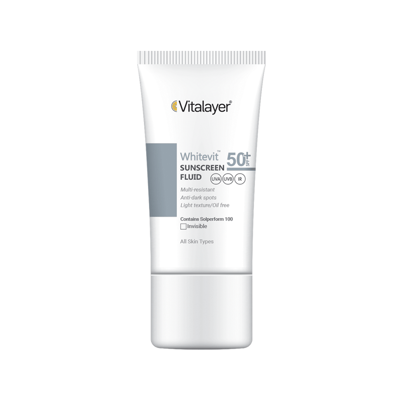 فلوئید ضد آفتاب ضد لک SPF50 وایت ویت ویتالیر ۵۰ میلی‌لیتر